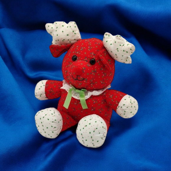 Dakin 1988 Collectible Plush Stuffed Toy Reindeer Vintage Holiday Christmas Bear - Picture 1 of 12